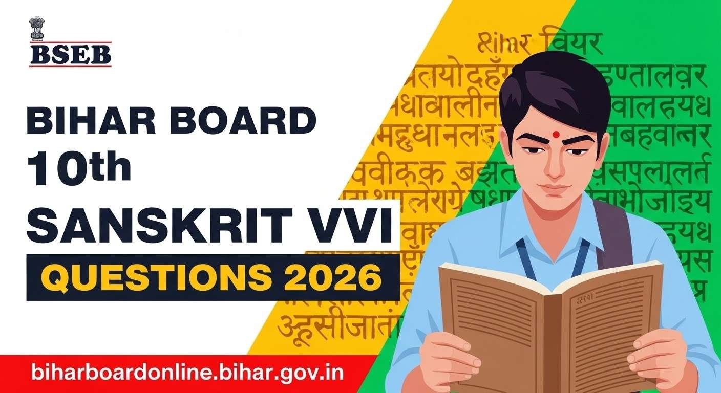 Bihar Board 10th Sanskrit VVI Questions 2026: संस्कृत के सबसे जरूरी प्रश्न — परीक्षा से पहले एक बार जरूर पढ़ें