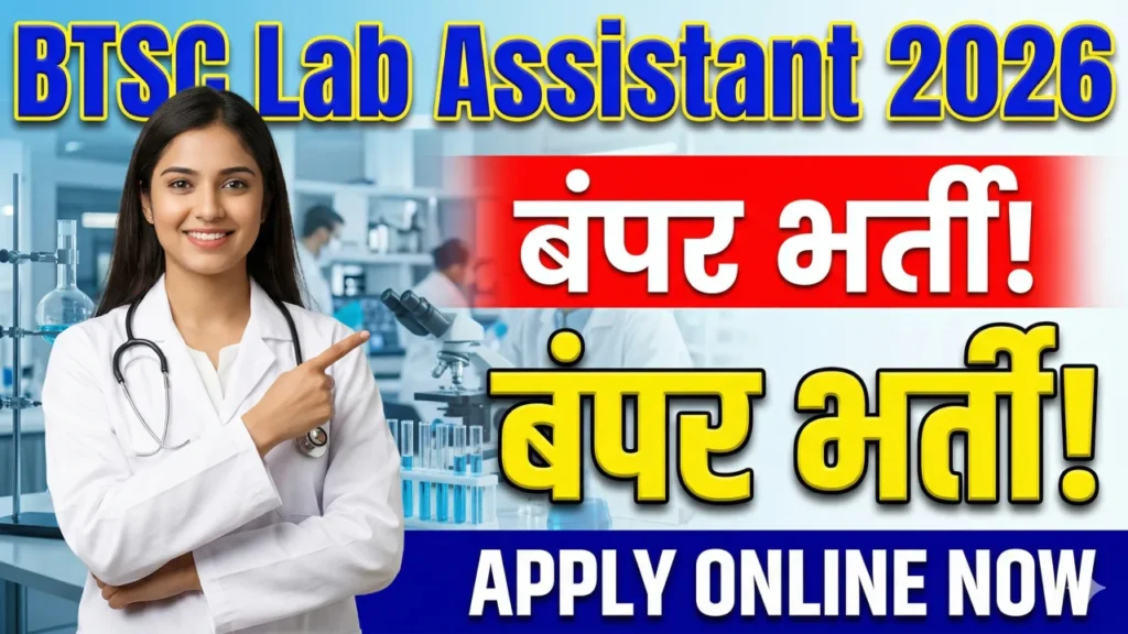 BTSC Lab Assistant Vacancy 2026: बिहार में लैब असिस्टेंट की बंपर सरकारी नौकरी, जानें Eligibility, Fees और Apply Online की पूरी प्रक्रिया