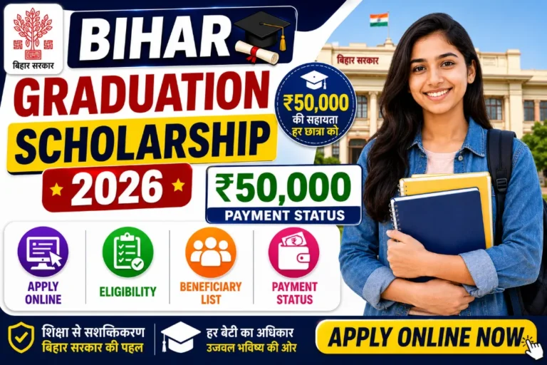 Bihar Graduation Scholarship 2026: Apply Online, ₹50,000 Payment Status, Beneficiary List और Eligibility