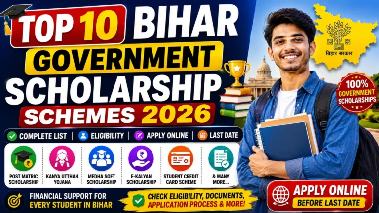 Top 10 Bihar Government Scholarship Schemes 2026: Complete List, Eligibility, Apply Online & Last Date
